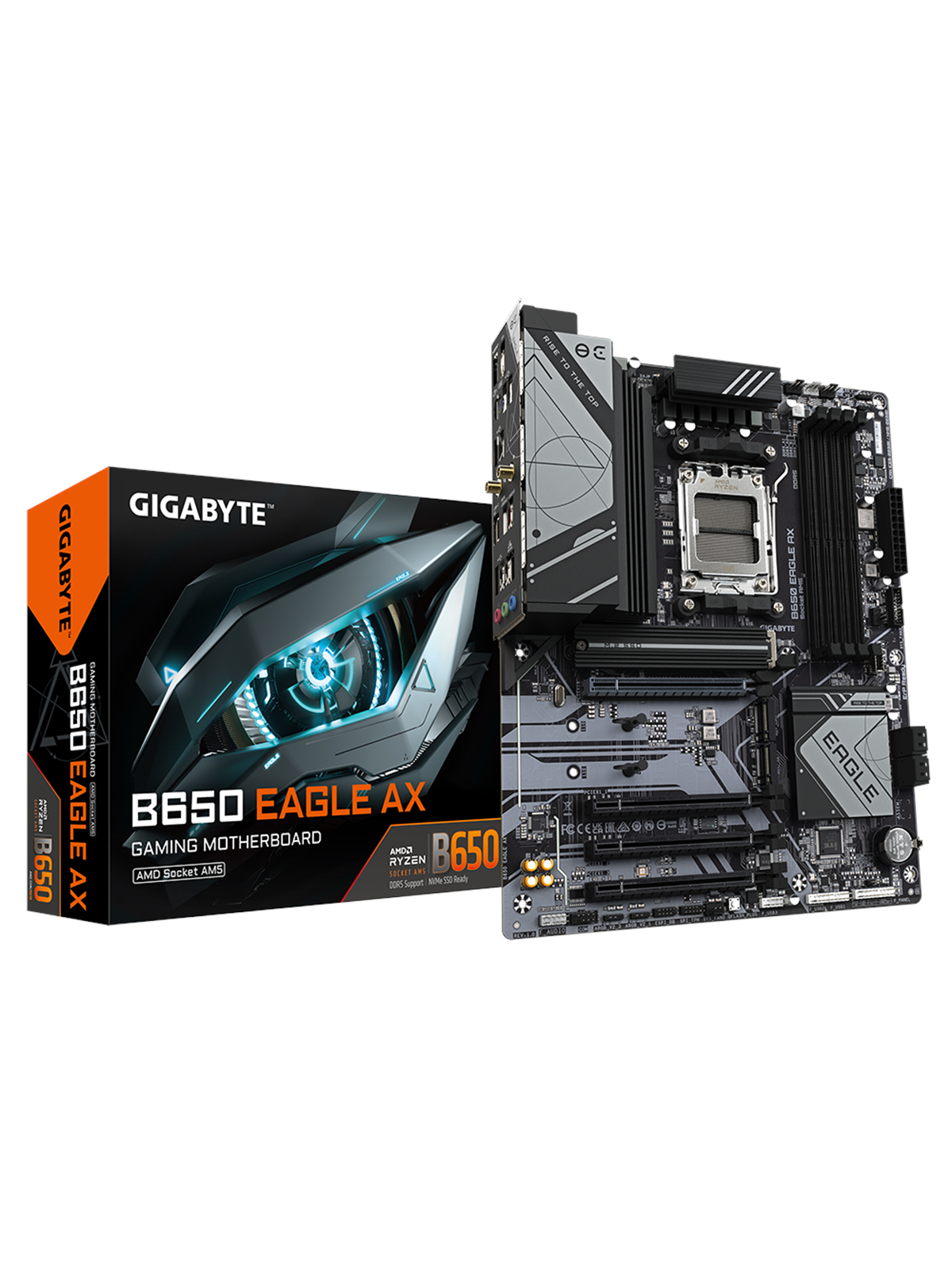 Gigabyte B650 Eagle AX Mainboard - Amd B650 - Amd Am5 Socket - Ddr5 Ram - Atx
