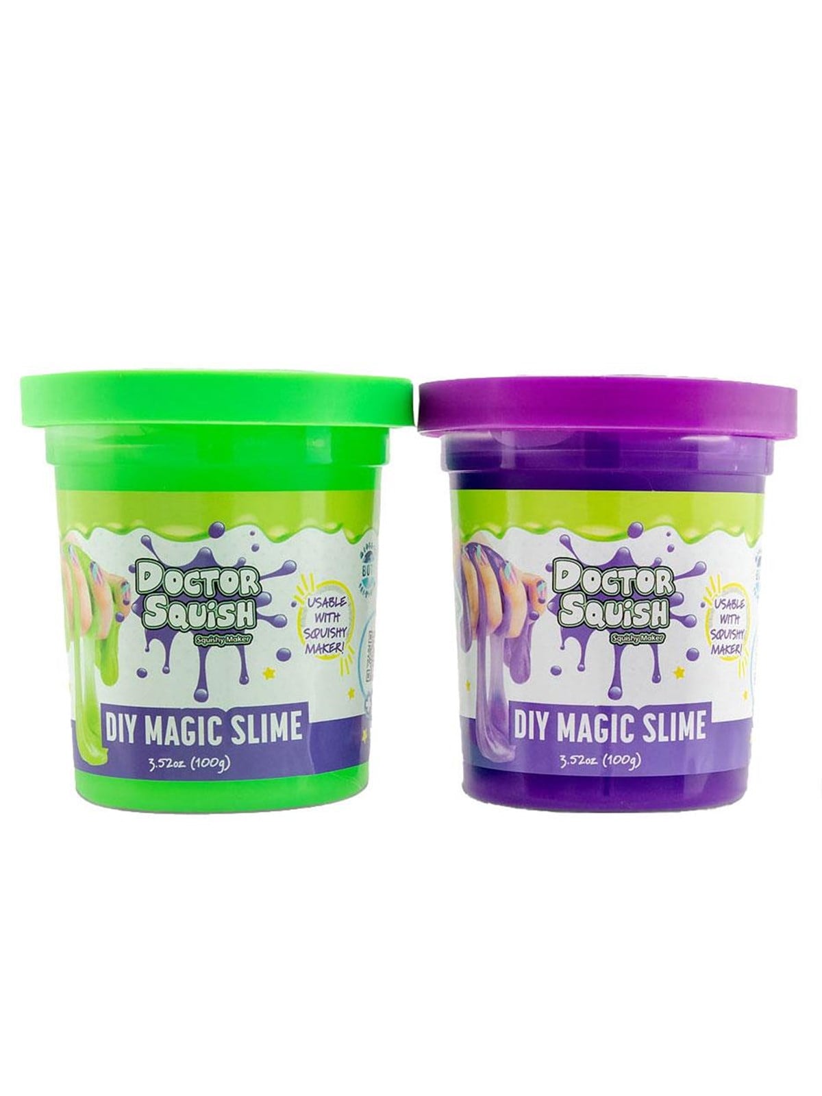 Boti Doctor Squish Slime Value Pack - Green And Purple. 240 Grams - Kreativ Spiele - 38496