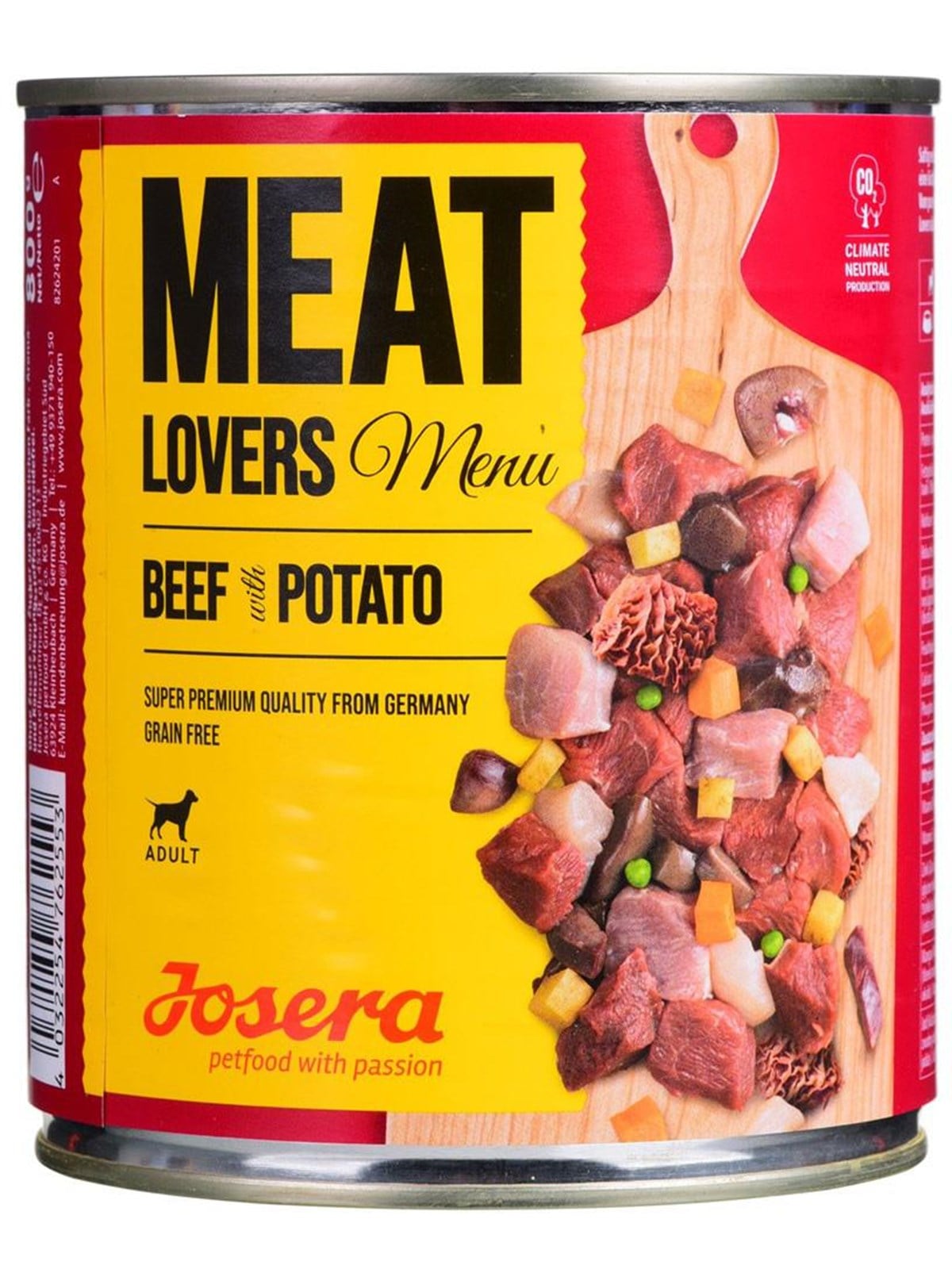 Josera Meatlovers Menu Beef & Potato 800g - Hunde - 4032254762553