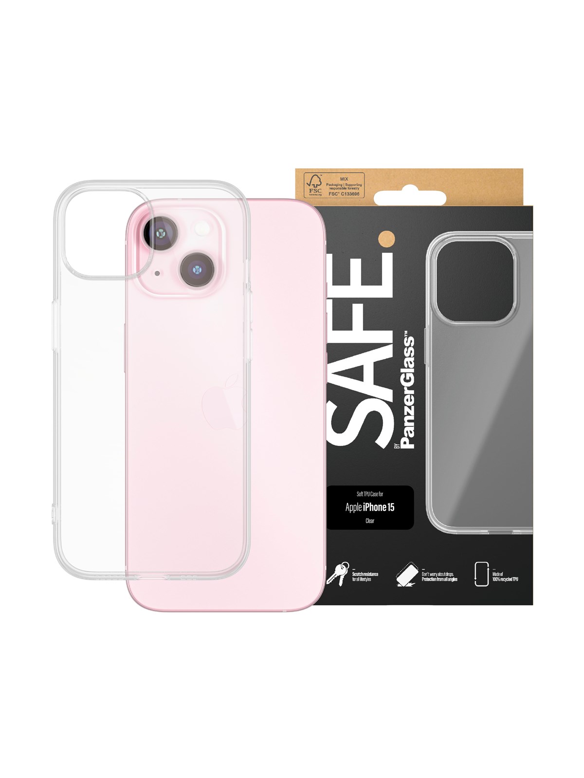 Safe by Panzerglass Tpu Case Iphone 15 - Handys Cover Cases - Safe95538
