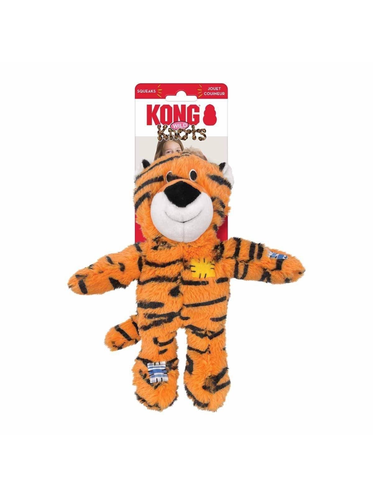 Kong Wild Knots Tiger Squeak Toy M/l - Hunde - 634.7376