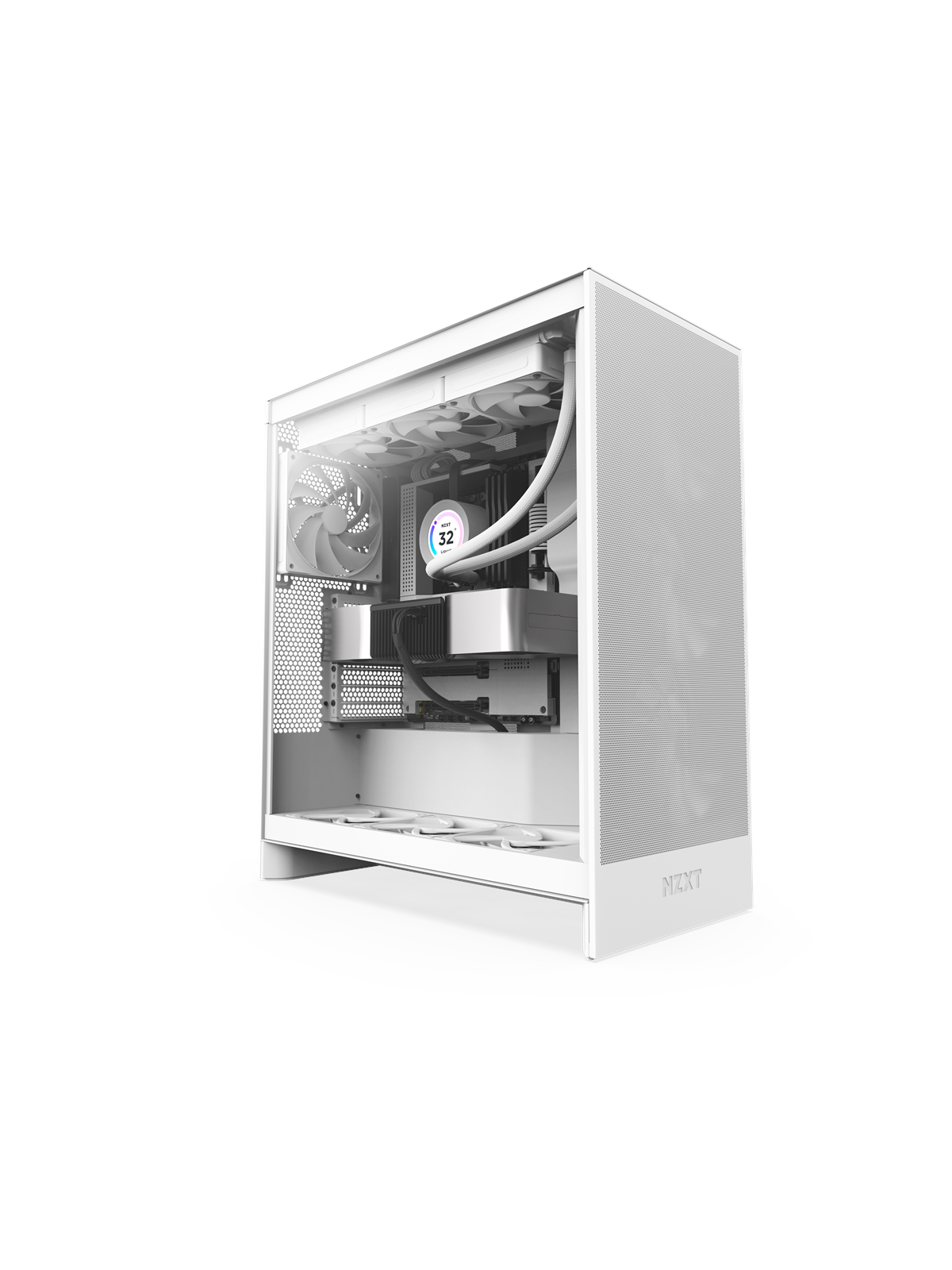 Nzxt H7 Flow (2024) - All White - Gehäuse - Miditower - Weiß - Gehaeuse - Cm-h72fw-01