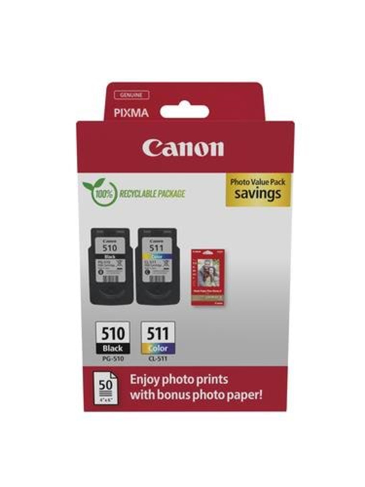 Canon Pg-510/cl-511 / 2970b017 Value Pack - Papier Fotopapier Und Etiketten