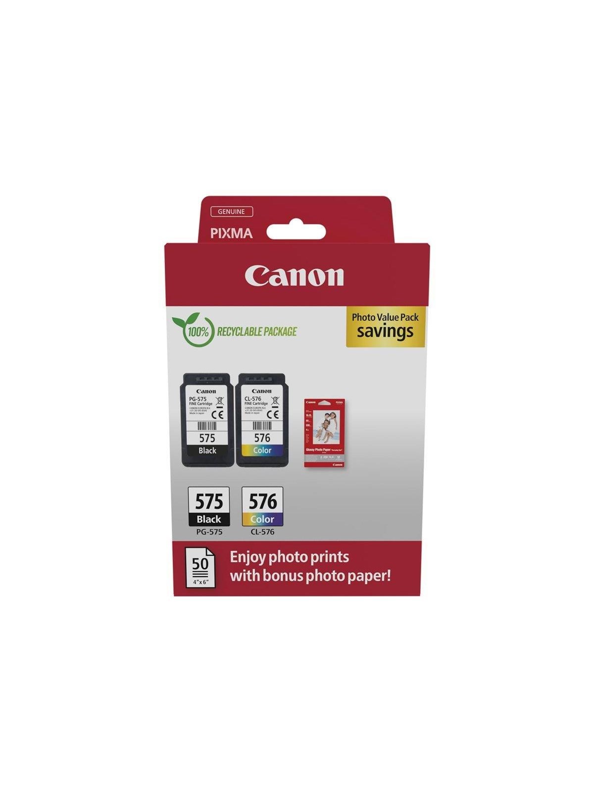 Canon Pg-575/cl-576 / 5438c004 Value Pack - Papier Fotopapier Und Etiketten