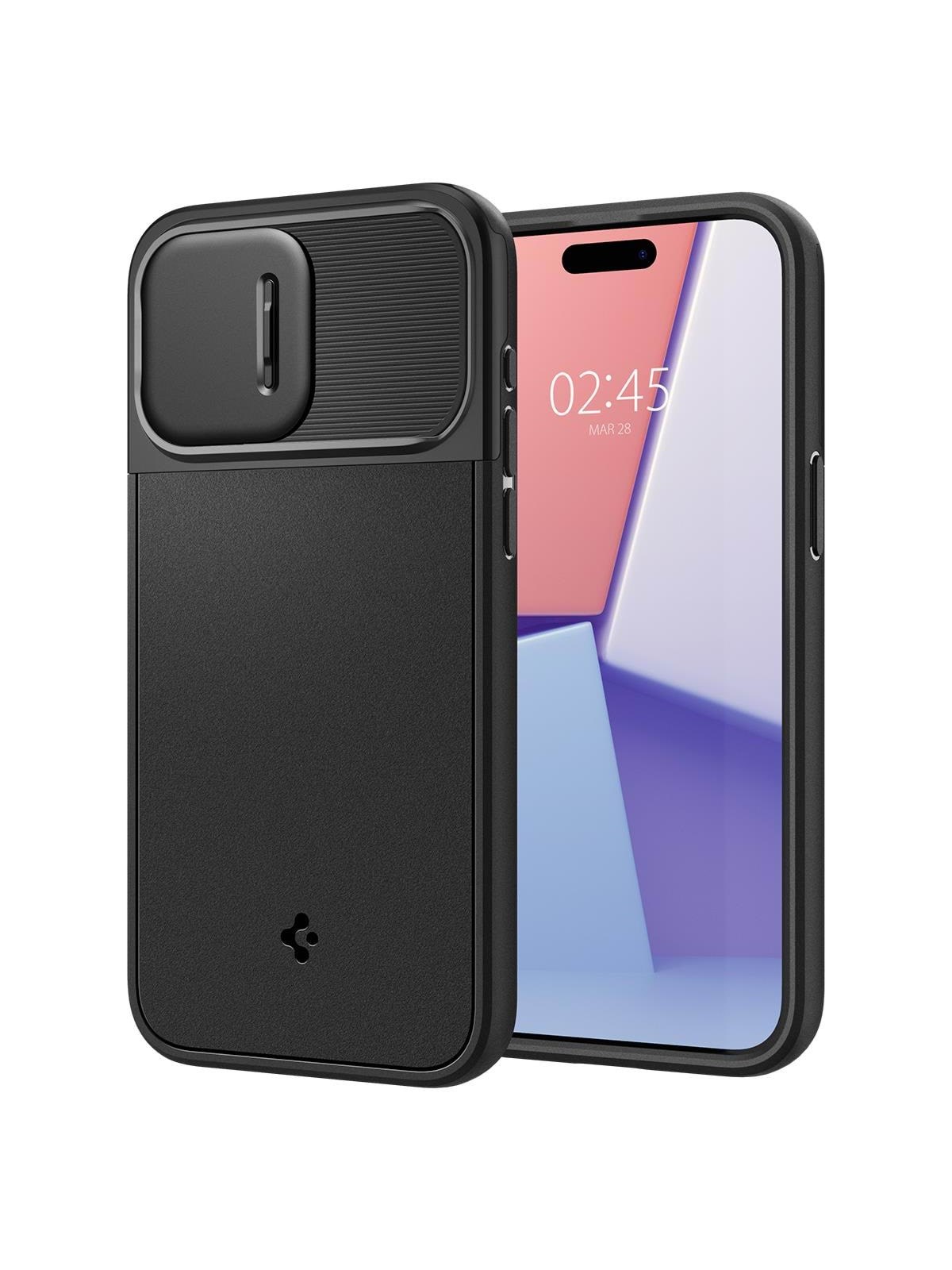 Spigen Optik Armor Magsafe - Black - Iphone 15 Pro Max - Handys Cover Cases - Acs06599