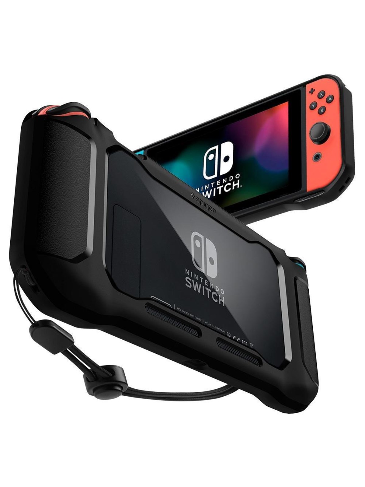Spigen Rugged Armor - Black - Nintendo Switch - Deckung - Nintendo Switch - Gaming Zubehoer - Acs01228