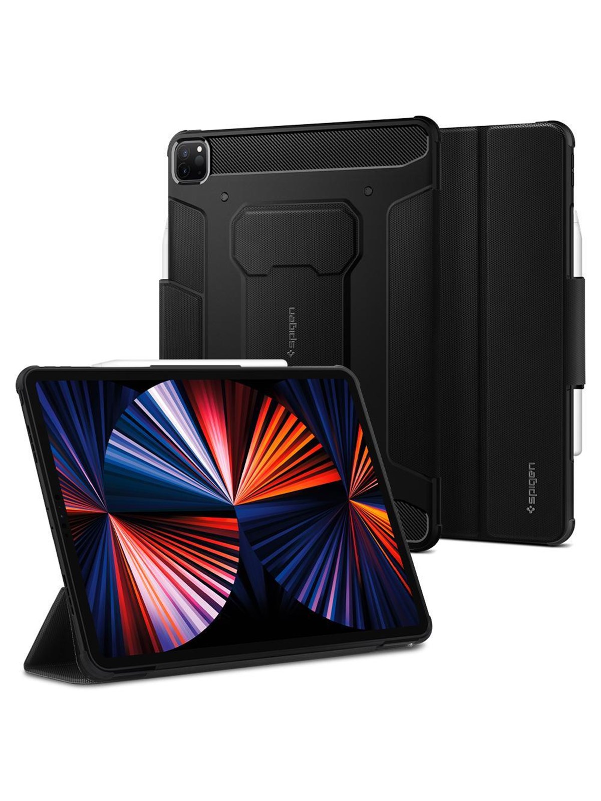 Spigen Rugged Armor Pro - Black - Ipad Pro 12.9" (2022/2021) - Tablets Cover Case - Acs02889