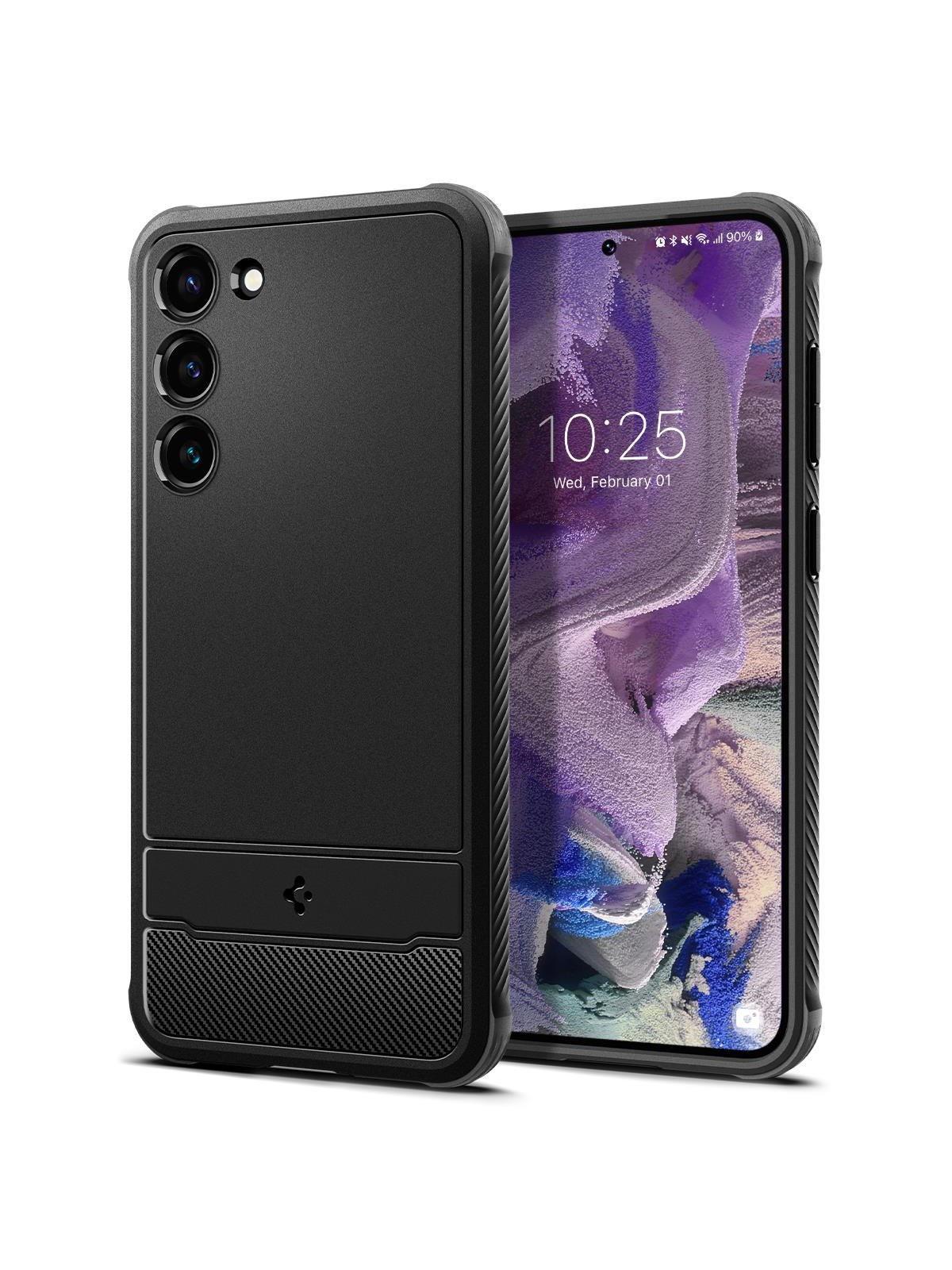 Spigen Rugged Armor - Black - Samsung Galaxy S23 - Handys Cover Cases - Acs05711