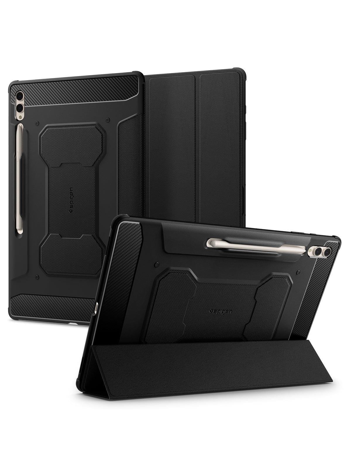 Spigen Rugged Armor Pro - Black - Samsung Galaxy Tab S10/s9/s8 Ultra - Tablets Cover Case - Acs06538