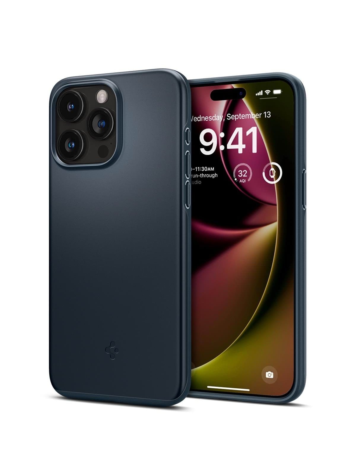 Spigen Thin Fit - Metal Slate - Iphone 15 Pro Max - Handys Cover Cases - Acs06546