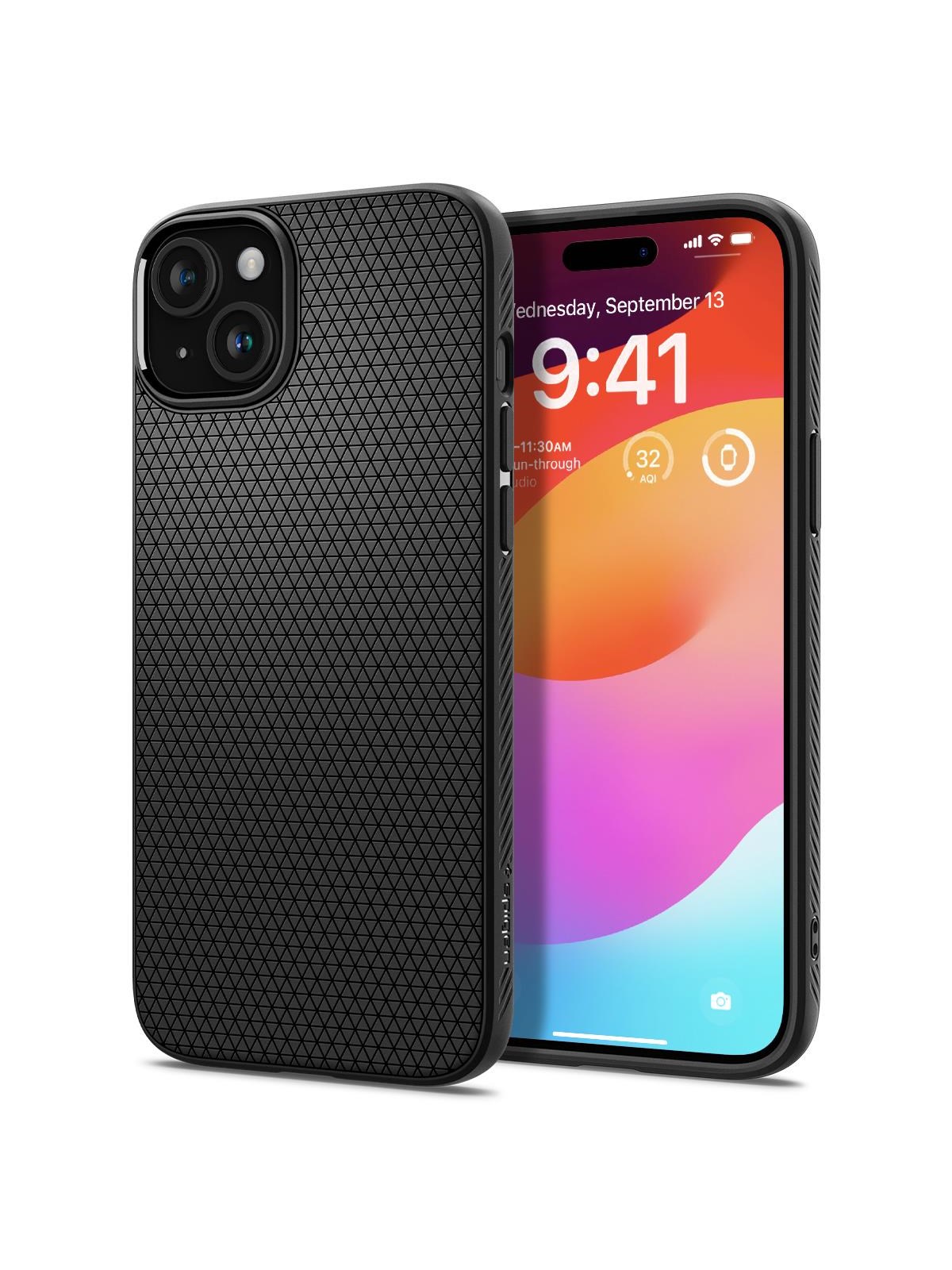 Spigen Liquid Air - Matte Black - Iphone 15 - Handys Cover Cases - Acs06790