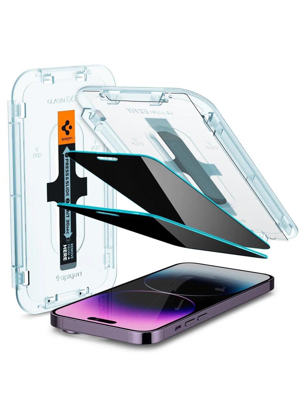 Spigen Glass EZ Fit Privacy 2 Pack - Iphone 14 Pro Max - Handys Schutzfolie - Agl05203
