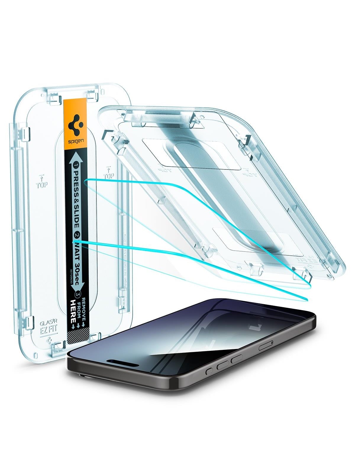 Spigen Glass tR EZ Fit 2 Pack - Transparency - Iphone 15 Pro - Handys Schutzfolie - Agl06892