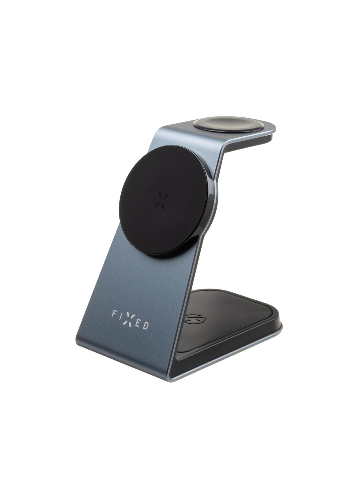 Fixed 3in1 Mag Aluminum Wireless Charging Station Black - Handys Adapter Und Ladegeraete - Fixmpos-al-gr