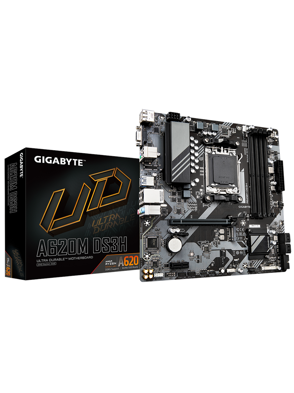 Gigabyte A620m Ds3h Mainboard - Amd A620 - Amd Am5 Socket - Ddr5 Ram - Micro-atx