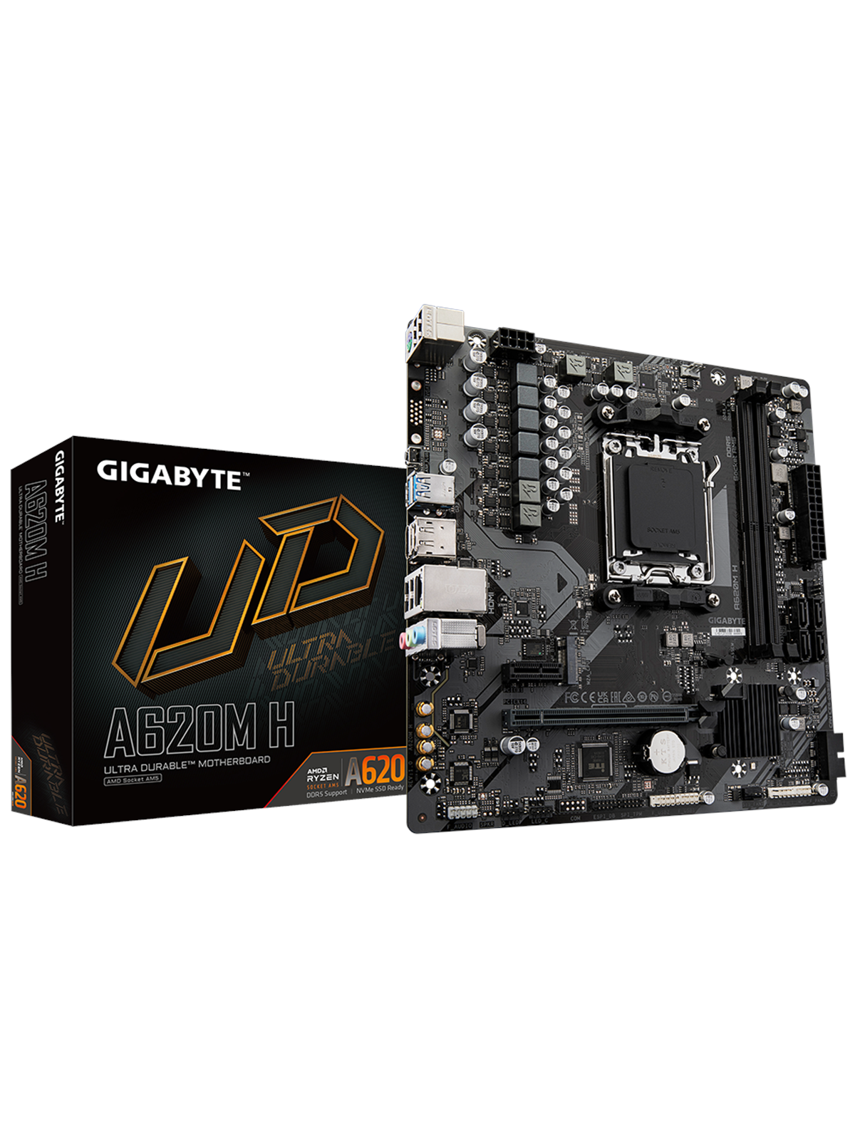 Gigabyte A620m H Mainboard - Amd A620 - Amd Am5 Socket - Ddr5 Ram - Micro-atx