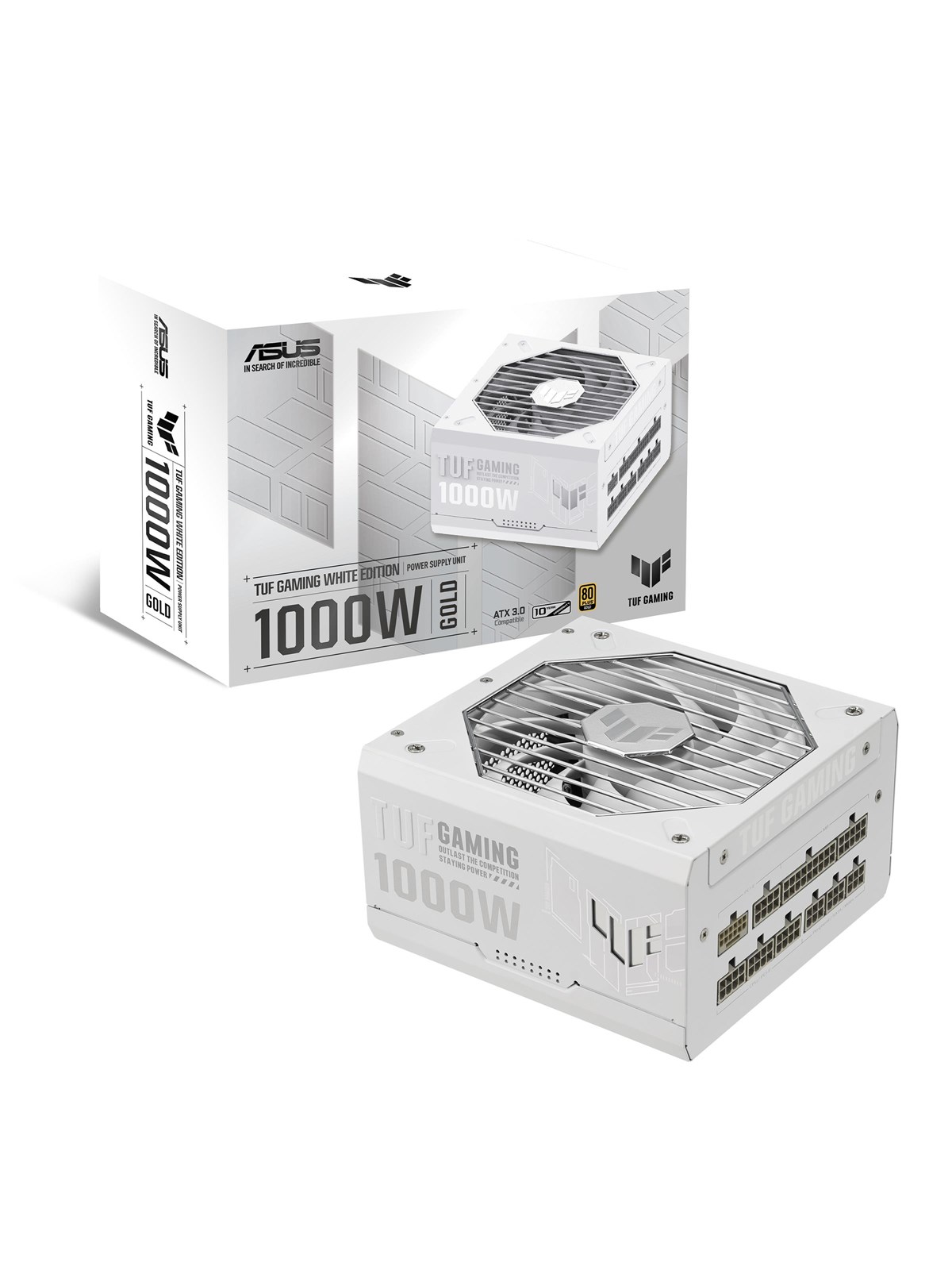 Asus Tuf Gaming 1000g - White Netzteile - 1000 Watt - 135 mm - Atx 3.1 - 80 Plus Gold Zertifiziert - 90ye00s5-b0na00