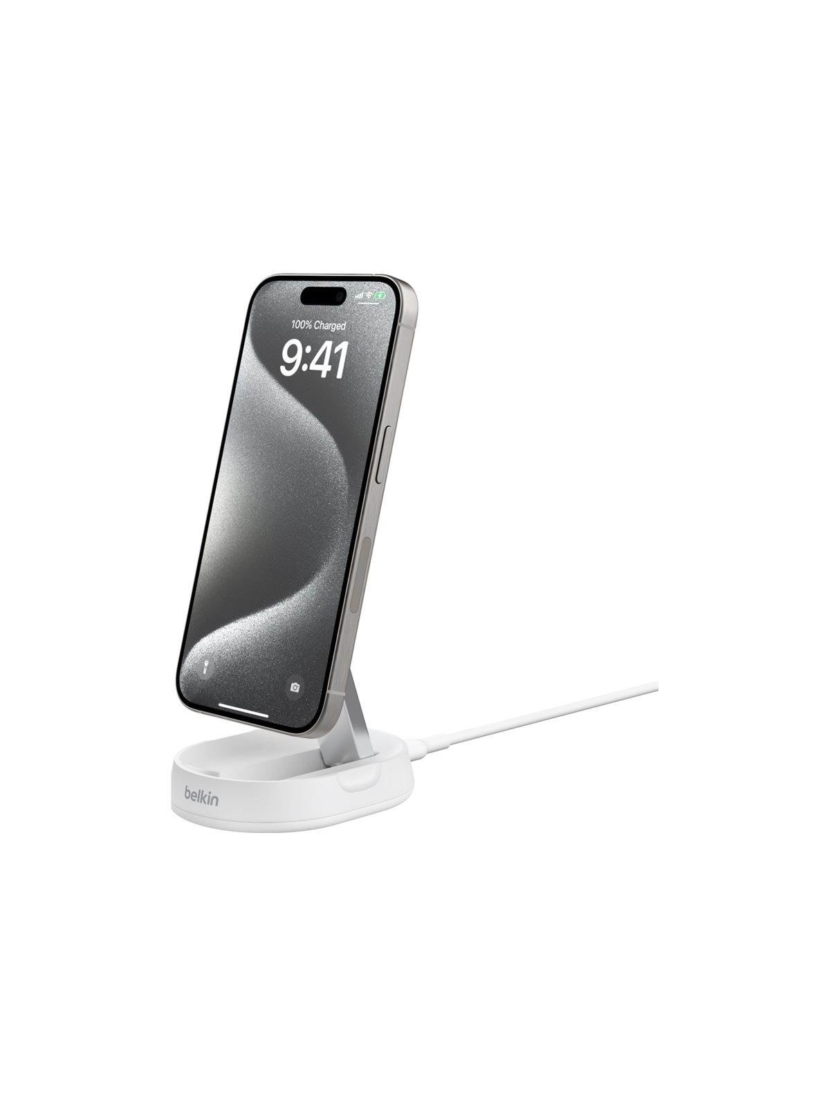 Belkin Boostcharge Pro Wireless Charging Stand - Magnetic - + AC Power Adapter - 15 Watt - Handys Adapter Und Ladegeraete - Wia008vfwh