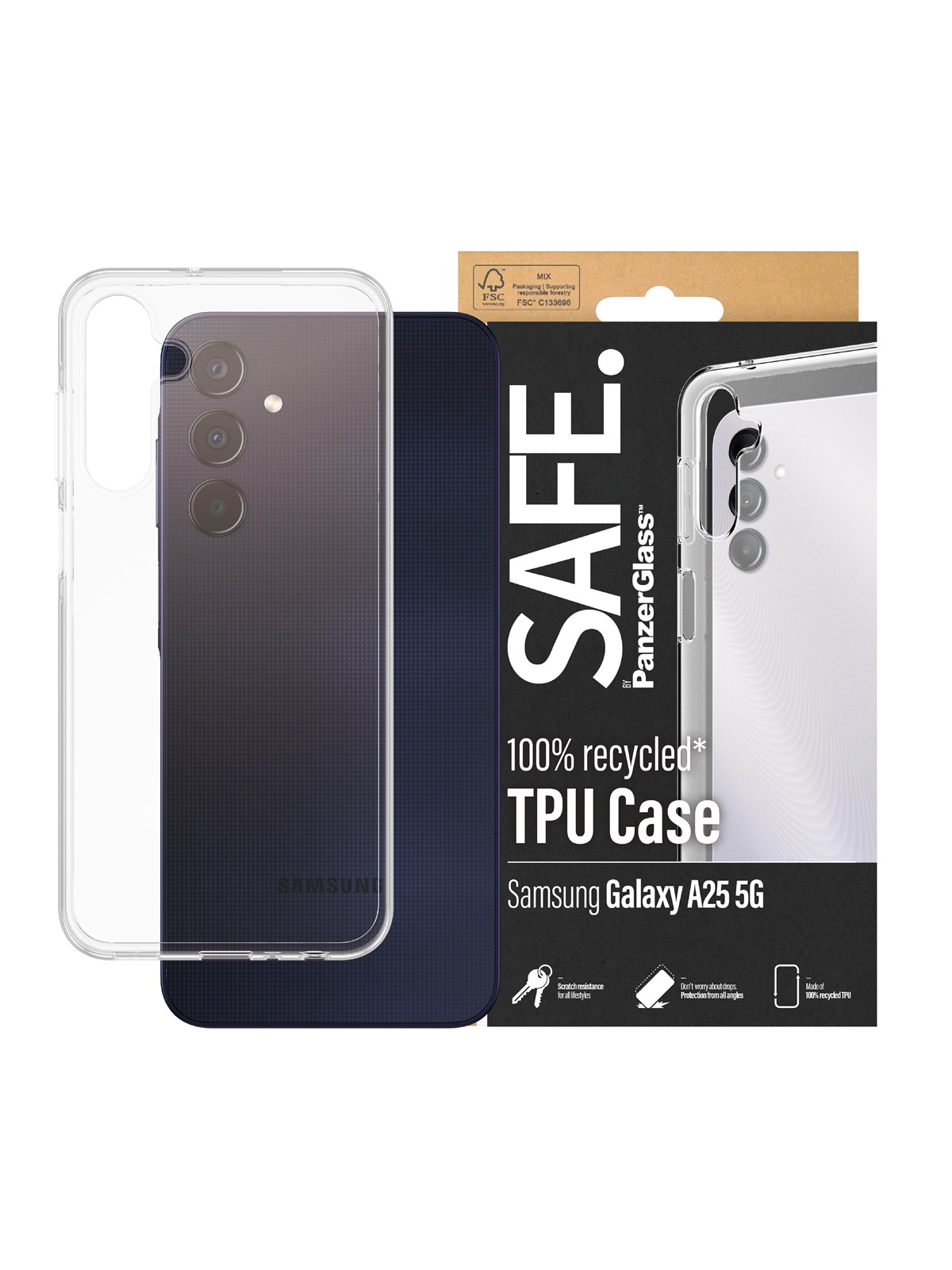 Safe by Panzerglass Tpu Case Samsung Galaxy A25 5G | Transparent - Handys Cover Cases - Safe95683
