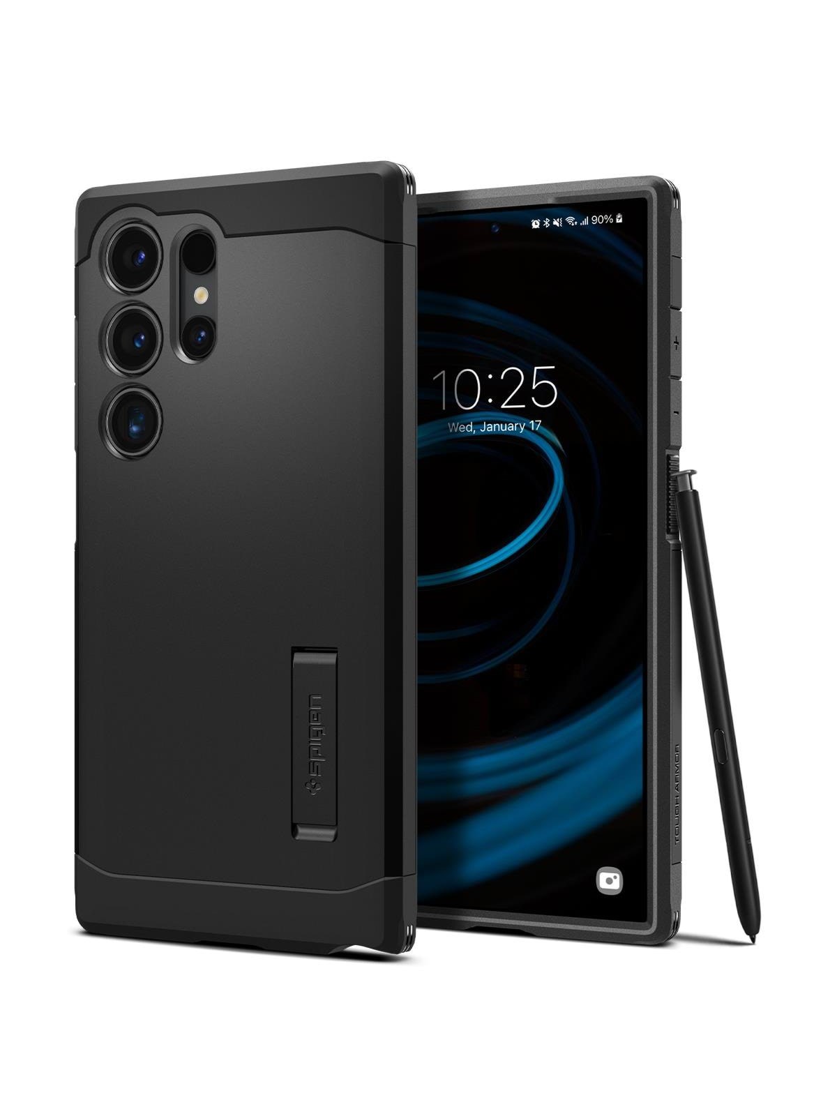 Spigen Tough Armor - Black - Samsung Galaxy S24 Ultra - Handys Cover Cases - Acs07300