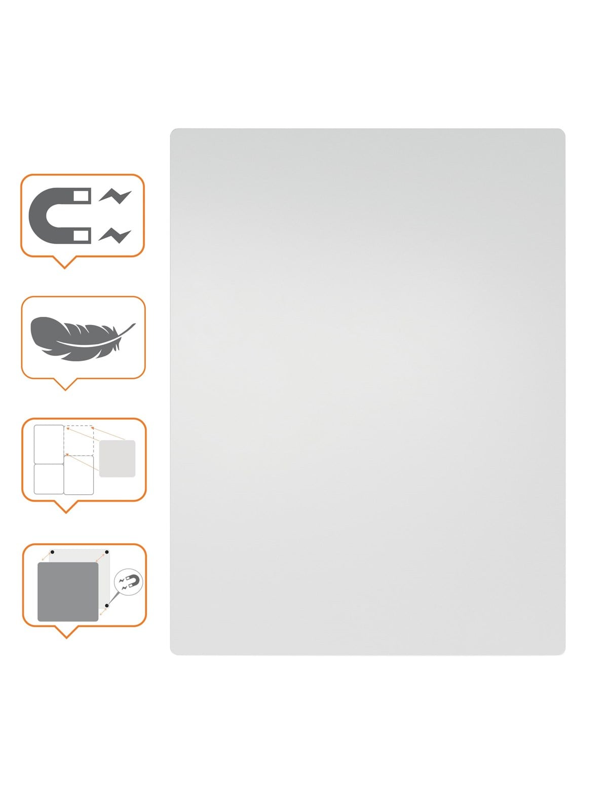 Nobo Rahmenloses Magnetisches Modulares Whiteboard 600x450mm - Konferenz Und Praesentation - 1915656