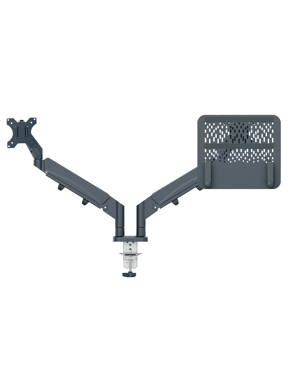 Leitz Ergo Platzsparender Dual Monitorarm Mit Laptophalterung - Monitorhalterung - 65380089