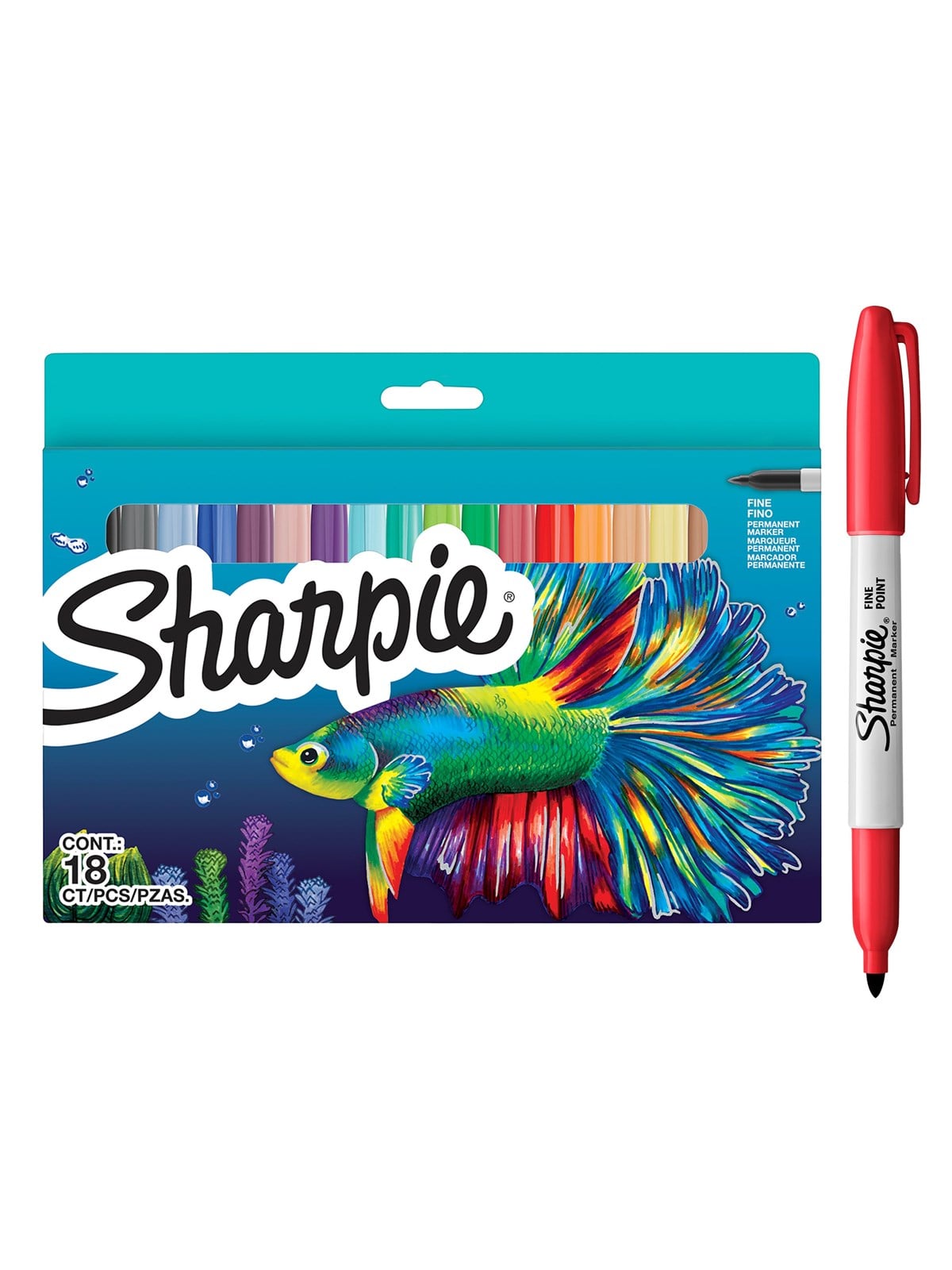 Sharpie -Permanentmarker-set | Sonderserie Mit Verschiedenen Farben | Feine Spitze | 18 Markierstifte | Set Für Den Schulanfang - Utensilien Zum 