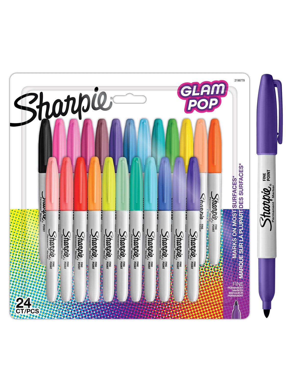 Sharpie Glam Pop-permanentmarker | Feine Spitze Für Klare Details | Verschiedene Farben | 24 Markierstifte - Utensilien Zum Schreiben Und Zeichnen - 