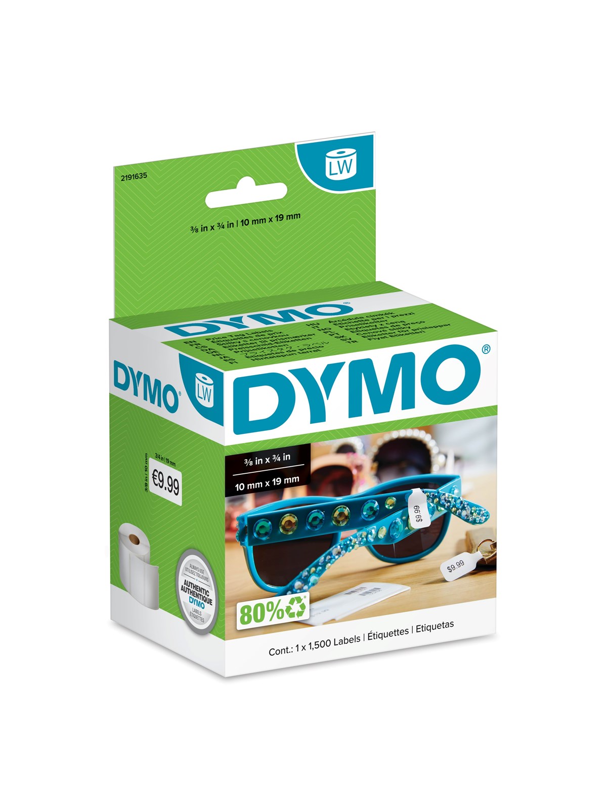 DYMO LabelWriter Preisschild-Etiketten, 10mm x 19mm