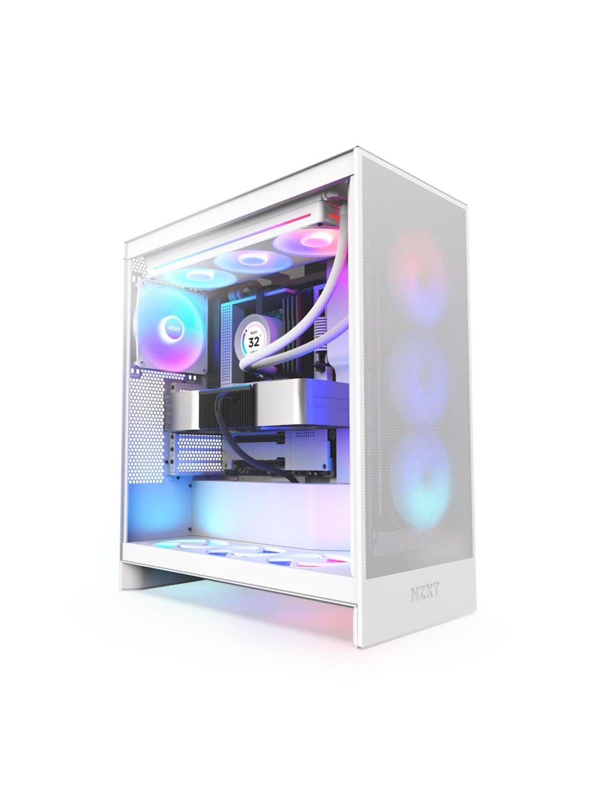 Nzxt H7 Flow Rgb (2024) - All White - Gehäuse - Miditower - Weiß - Gehaeuse - Cm-h72fw-r1