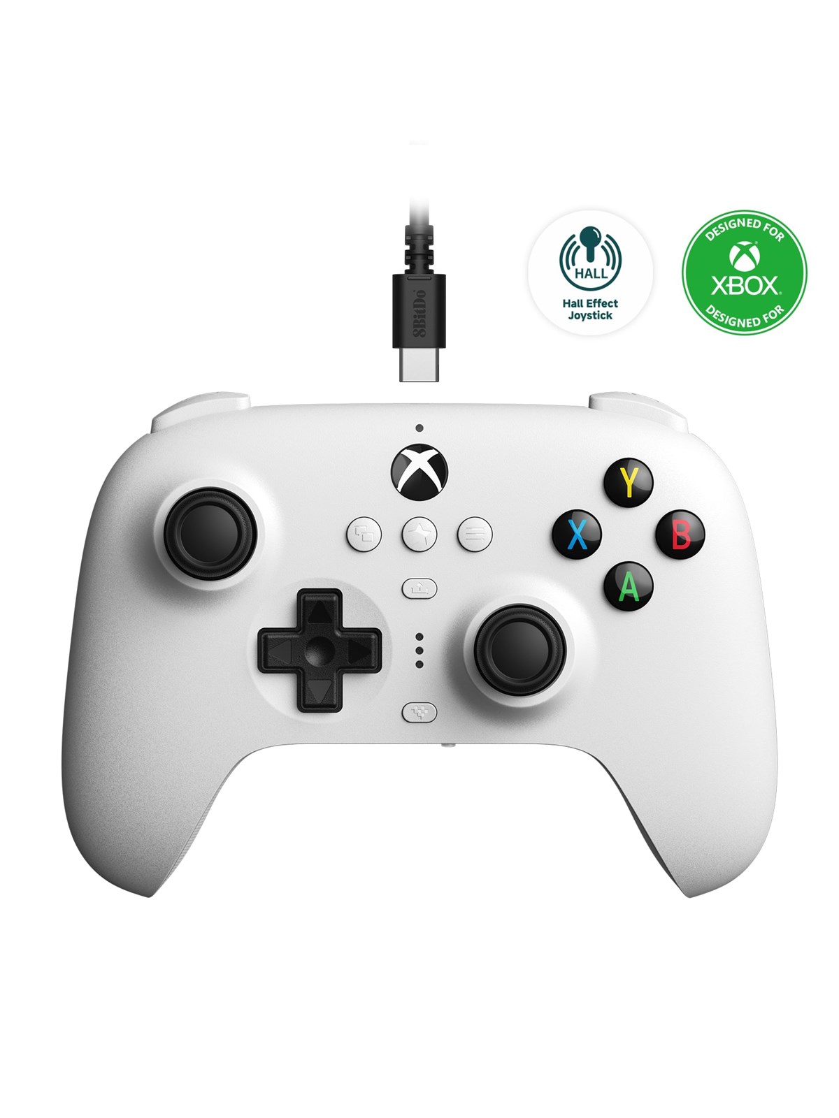 8bitdo Ultimate Wired Controller For Xbox (Hall Effect) - White - Wired Controller - Microsoft Xbox One - Gaming Zubehoer - Ret00419
