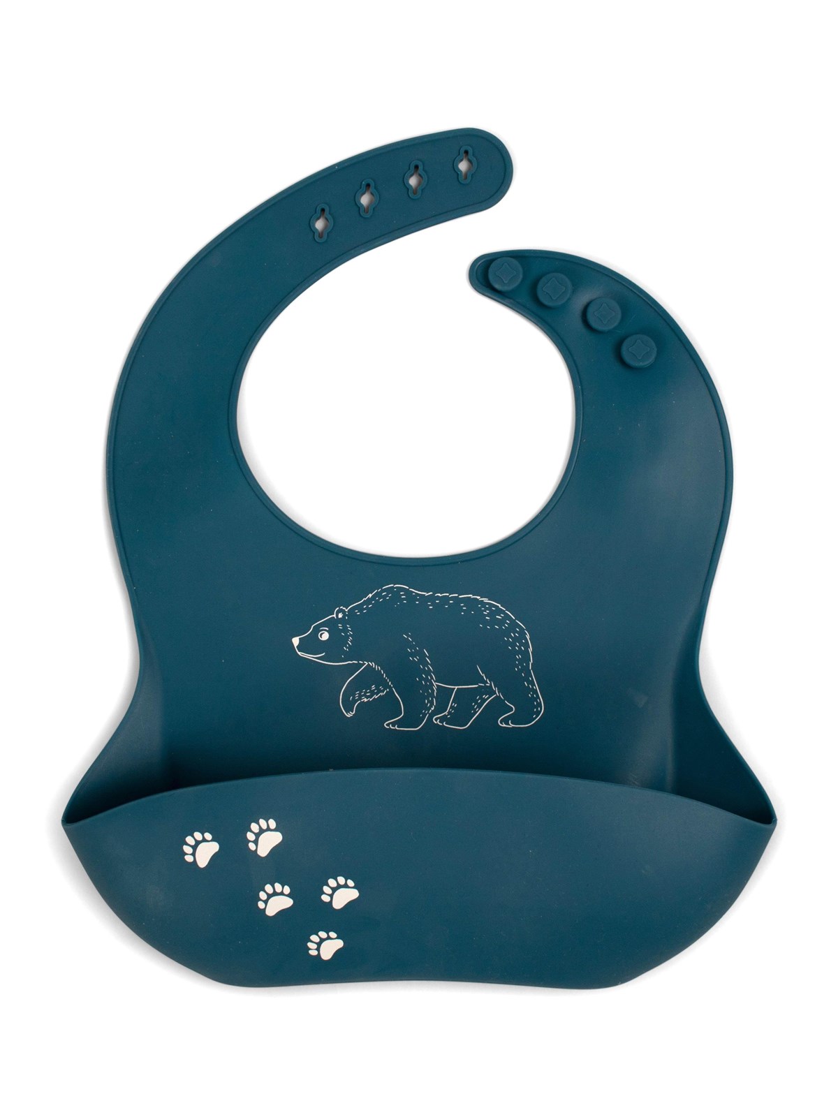 Filibabba Silicone Bib With Print - Bear - Babypflege - Fi-02248