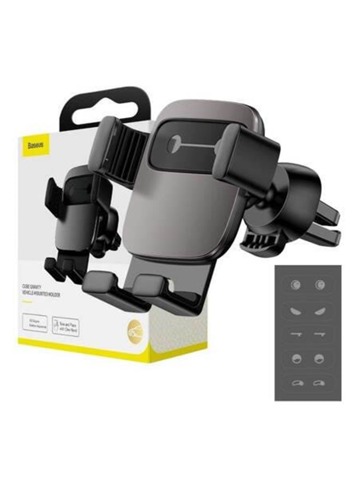 Baseus Cube Gravitational Car Holder on Ventilation Grid (Black) - Handys Anderes Zubehoer - Suyl-fk01