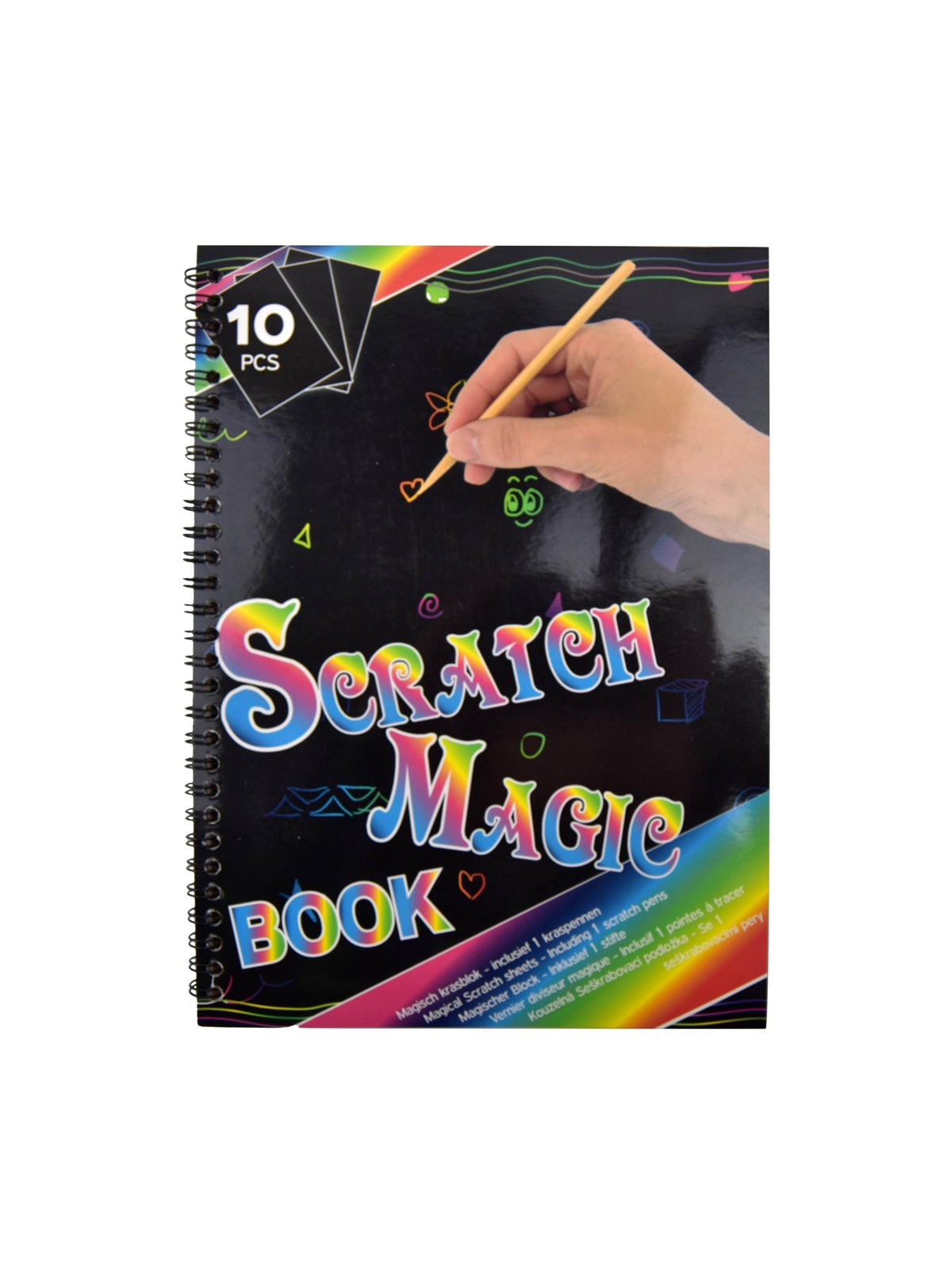 Pocket Money Magic Color Scratch Book With Pen 10 - Kreativ Spiele - 620958