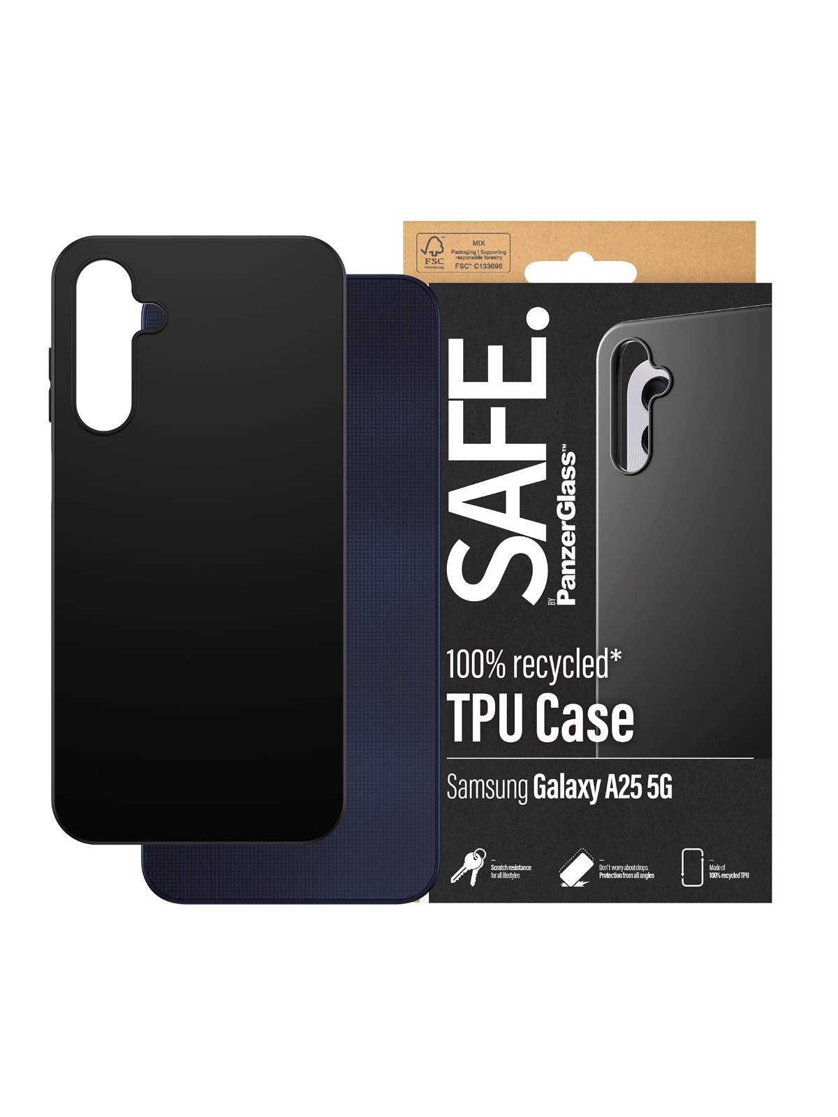 Safe by Panzerglass Tpu Case Samsung Galaxy A25 5G | Black - Handys Cover Cases - Safe95685