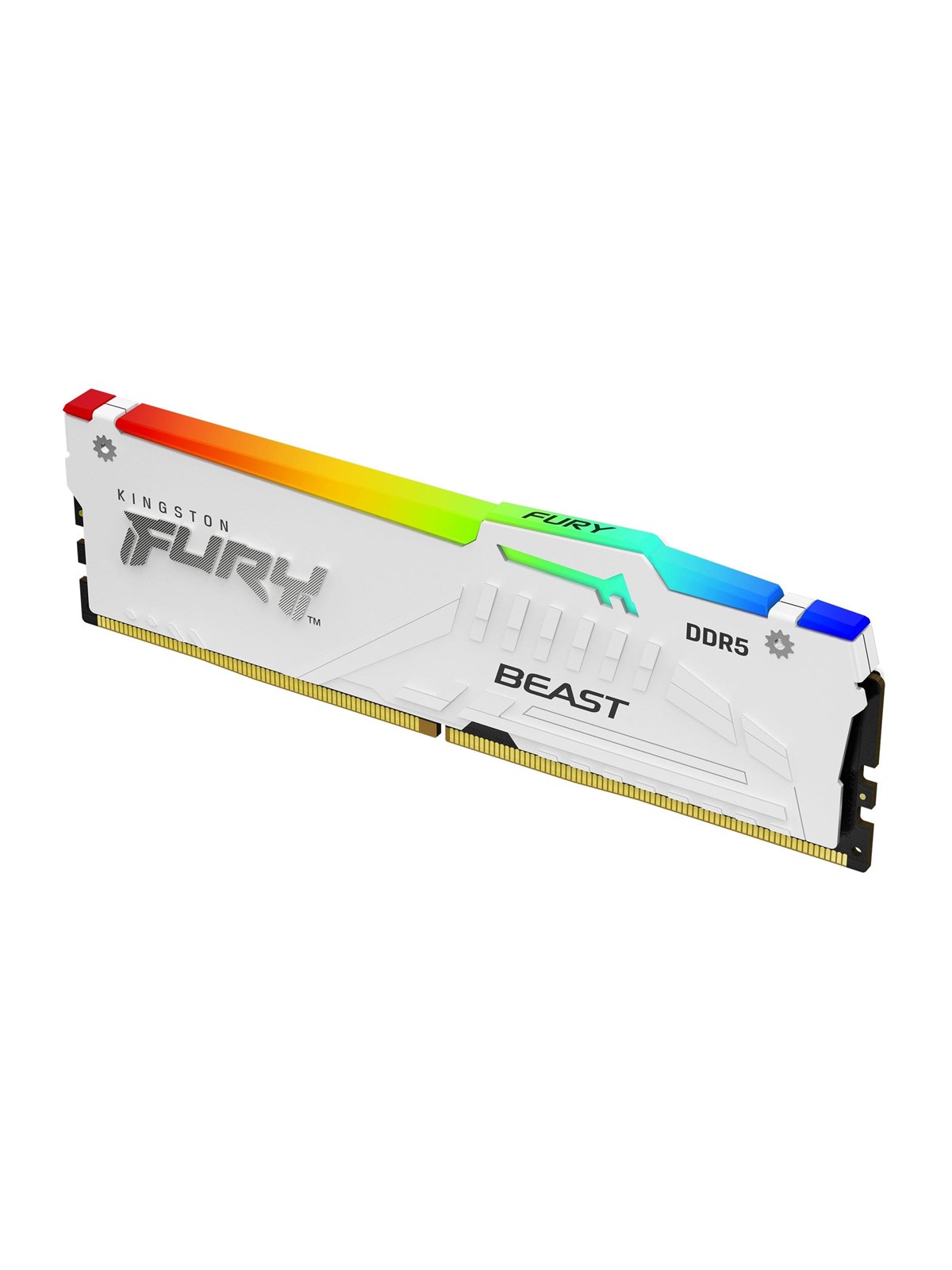 Kingston Fury Beast Rgb Ddr5-6000 - 16gb - Cl30 - Single Channel (1 Pcs) - Amd Expo & Intel Xmp - Weiß Mit Rgb - Ram - Kf560c30bwea-16