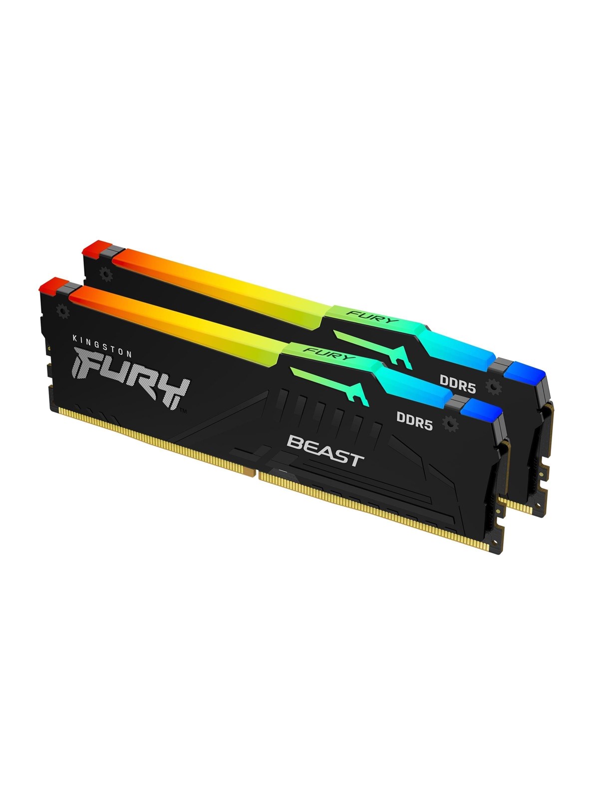 Kingston Fury Beast Rgb Ddr5-6400 - 64gb - Cl32 - Dual Channel (2 Pcs) - Amd Expo & Intel Xmp - Schwarz Mit Rgb - Ram - Kf564c32bbeak2-64