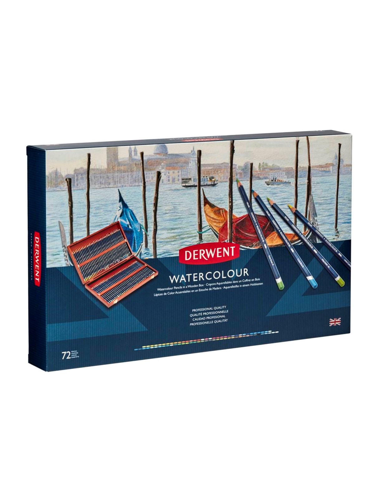 Derwent Watercolour Pencils 72 Wooden Box - Utensilien Zum Schreiben Und Zeichnen - 32891