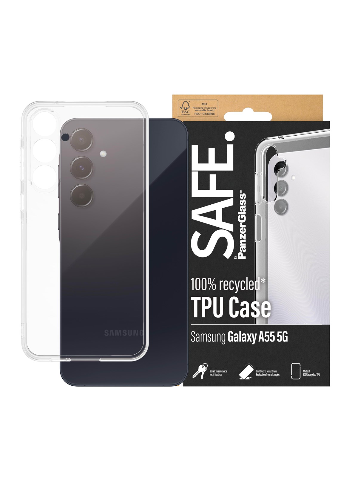 Safe by Panzerglass Tpu Case Samsung Galaxy A55 5G | Transparent - Handys Cover Cases - Safe95691