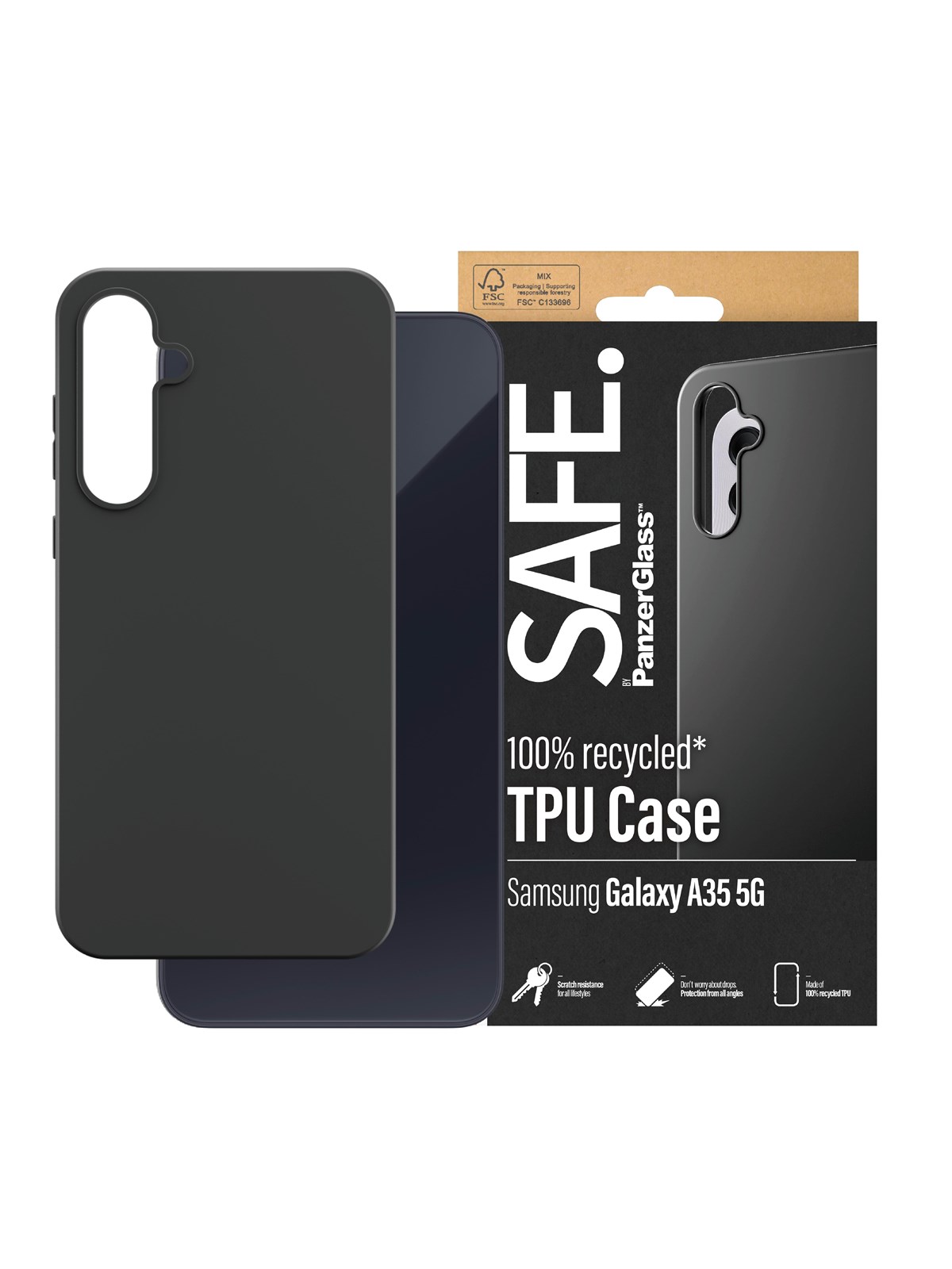 Safe by Panzerglass Tpu Case Samsung Galaxy A35 5G | Black - Handys Cover Cases - Safe95692
