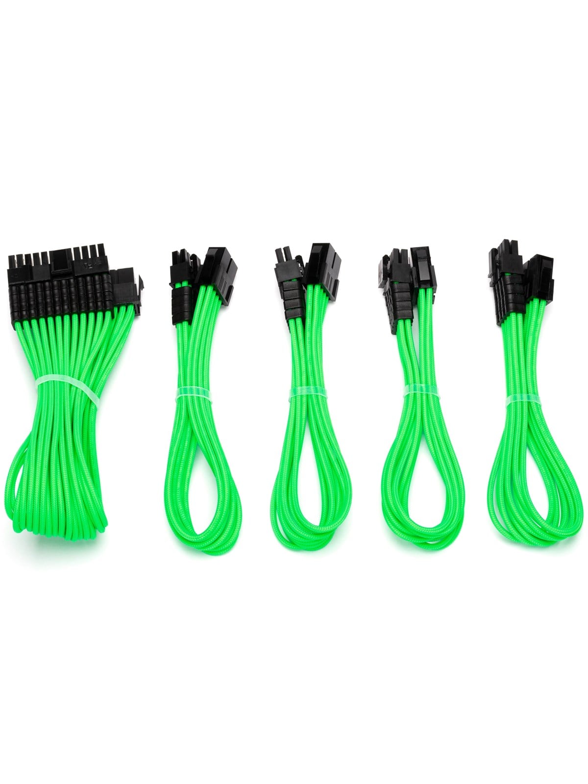 Dutzo Sleeved Power Extention Cable Kit (v2) - Grün - Stromkabel Intern - Dsc-pcev230cmgrn
