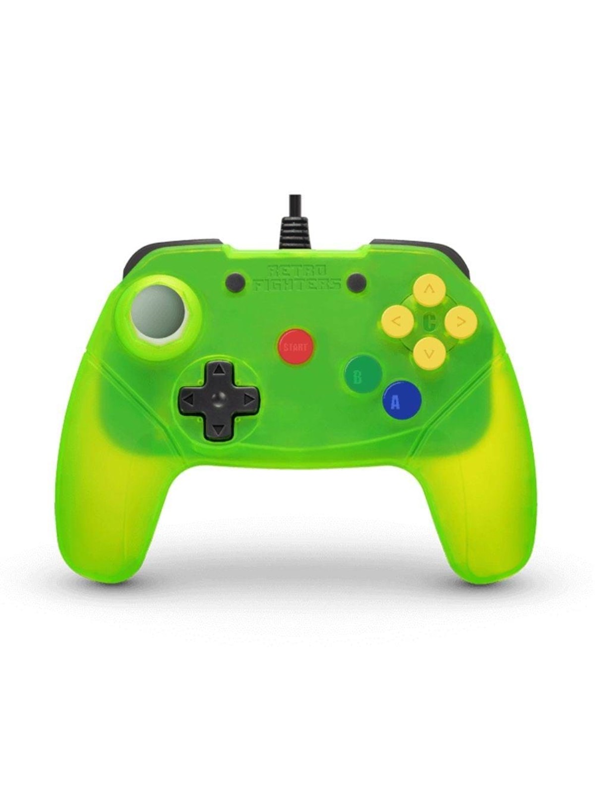 Retro Fighters Brawler64 Color Edition v2 - Extreme Green - Wired Controller - Nintendo 64 - Gaming Zubehoer - 745808421168