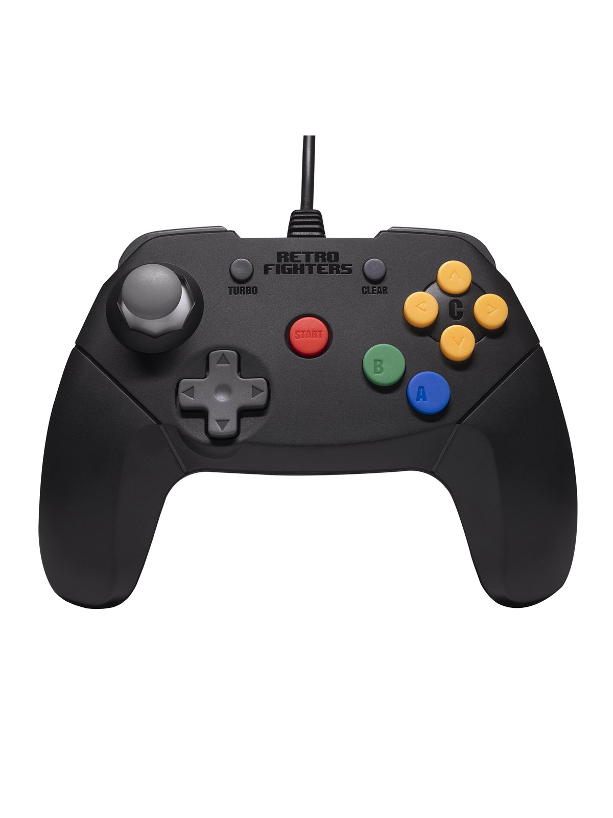 Retro Fighters Brawler64 Color Edition v2 - Black - Wired Controller - Nintendo 64 - Gaming Zubehoer - 745808421175