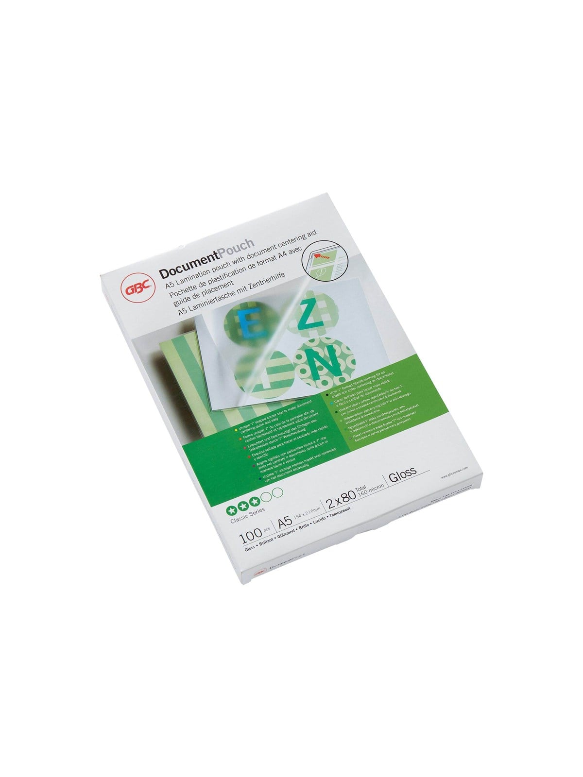 Gbc Document Laminating Pouch - 100-pack - Glossy - A5 - Lamination Pouches - Laminierung - Ib575037