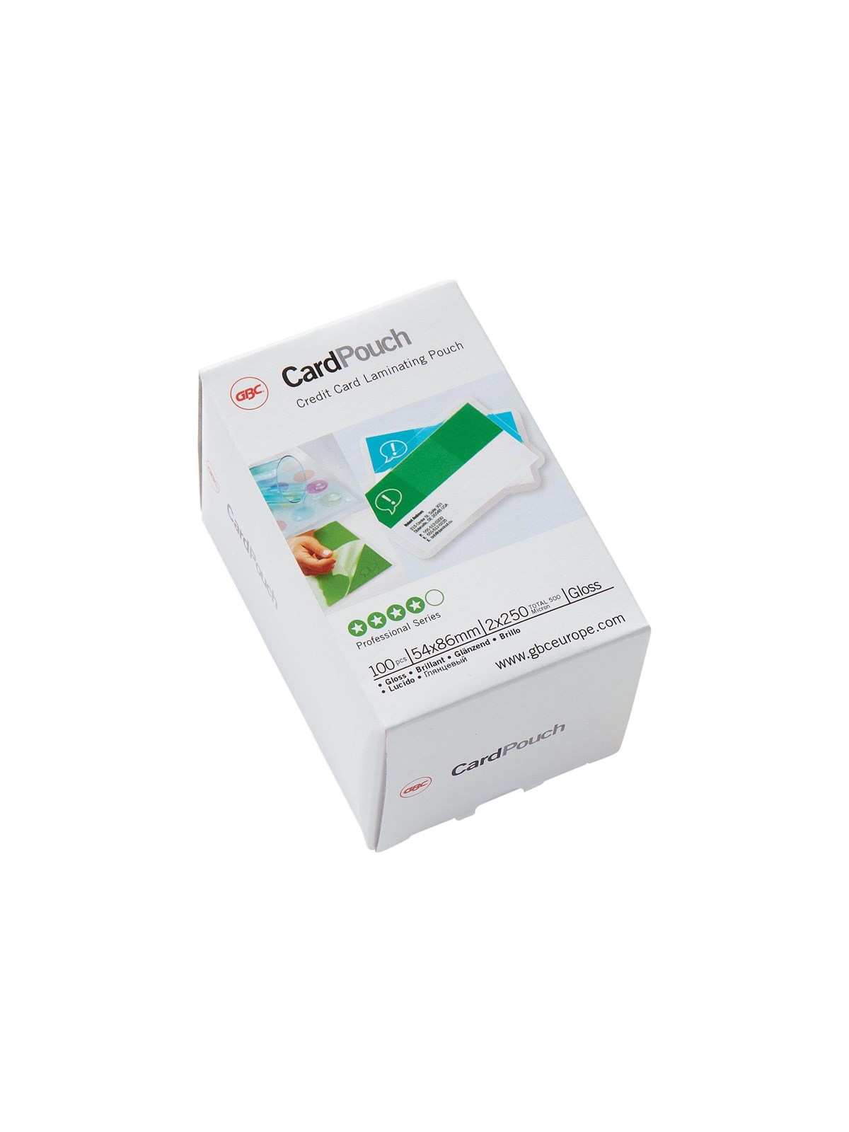 GBC Card Laminating Pouch - 100-pack - glossy - 54 x 86 mm - lamination pouches