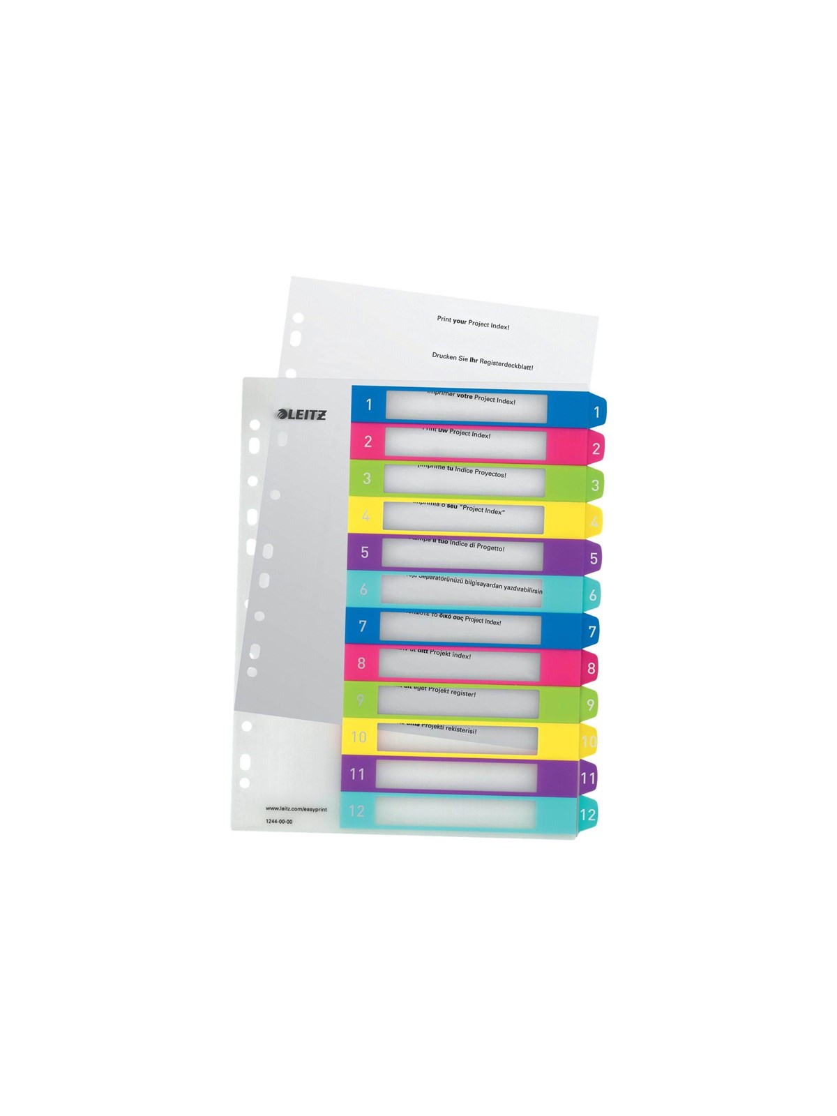 Leitz WOW - divider - for A4 Maxi - tabbed - multicolour Image
