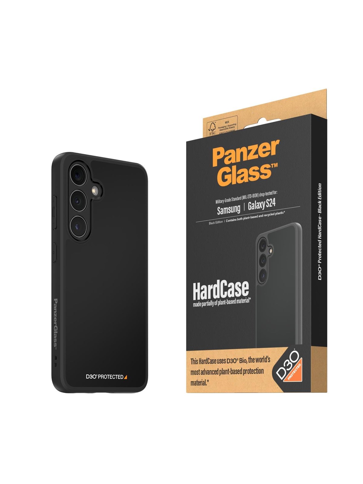 Panzerglass Hardcase With D3o Samsung Galaxy S24 | Black - Handys Cover Cases - Panzer1216