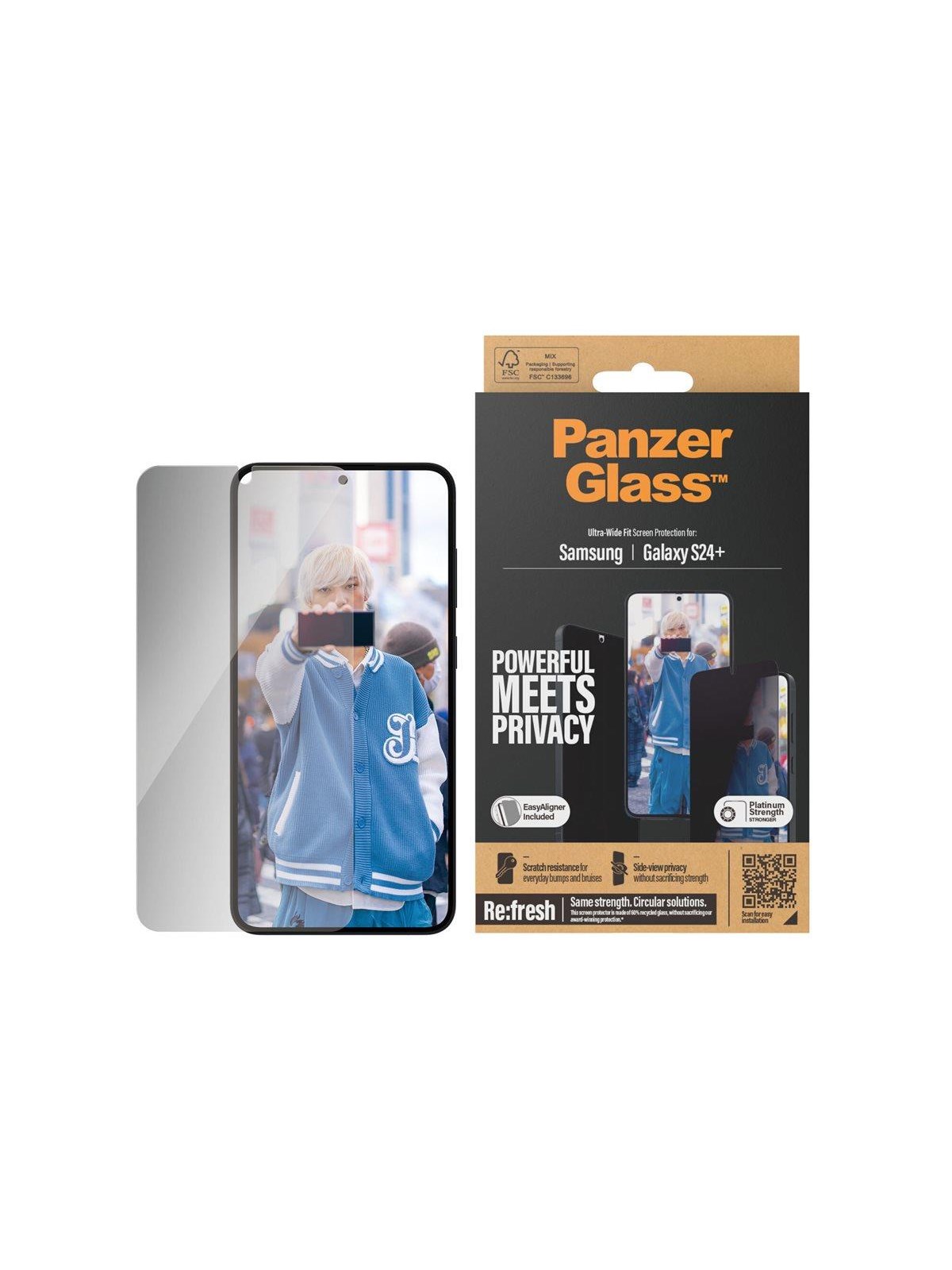 Panzerglass Privacy Screen Protector Samsung Galaxy S24 Plus | Ultra-wide Fit w. Easyaligner - Handys Schutzfolie - Panzerp7351