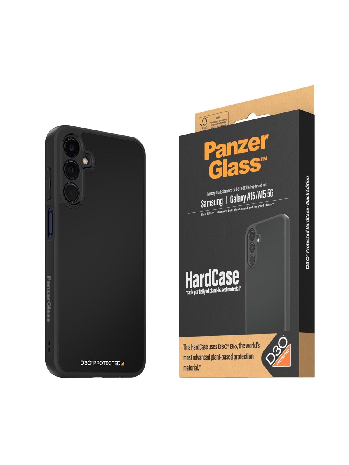 Panzerglass Hardcase With D3o Samsung Galaxy A15 | A15 5G | Black - Handys Cover Cases - Panzer0467