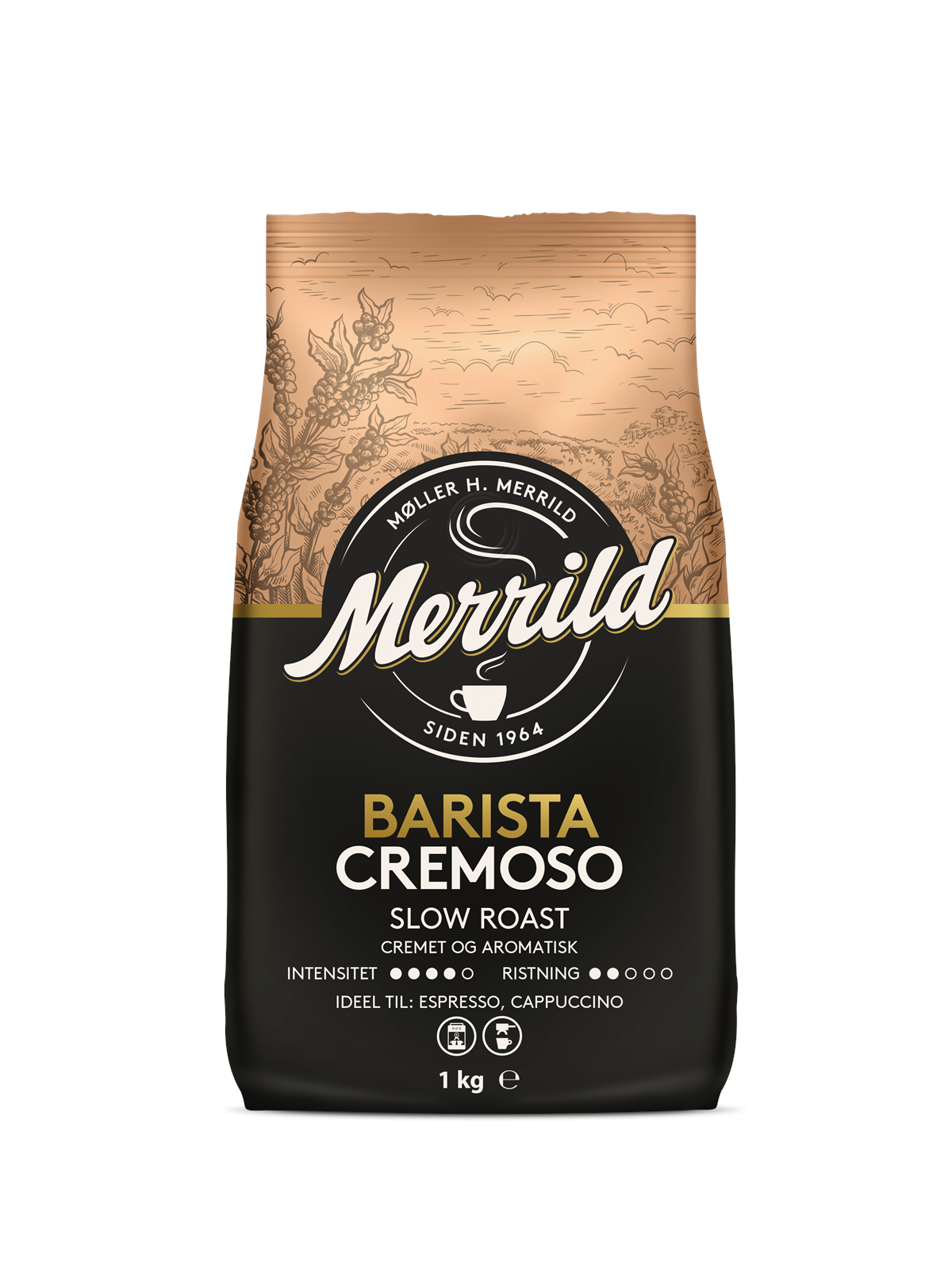 Merrild Barista Cremoso - 1000 g - Kaffeezubereitung - 70219